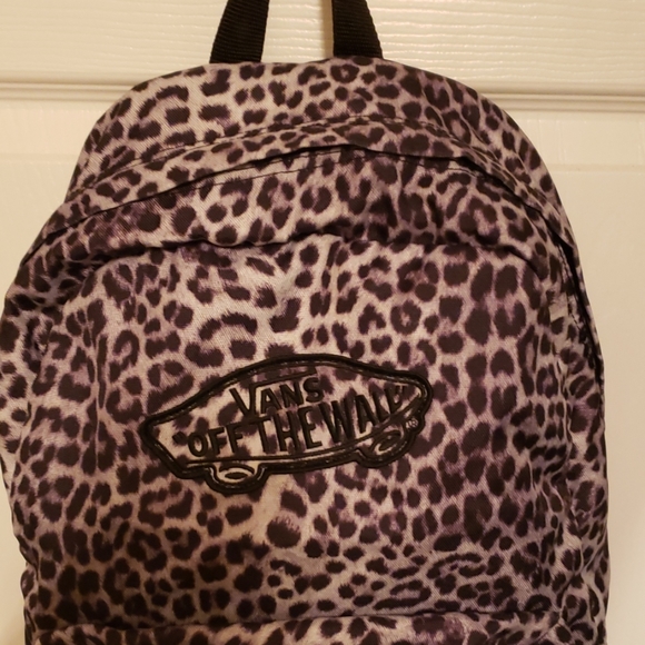vans animal print backpack